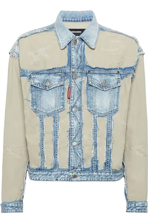 Dsquared2 Denimjakke med slitageeffekt