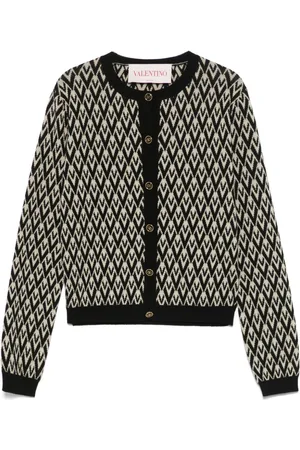 VALENTINO GARAVANI Toute la cardigan med V-jacquard