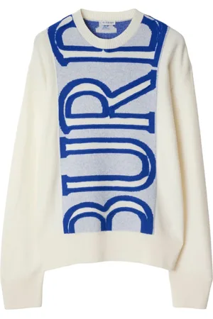 Burberry Sweater i uld med logo