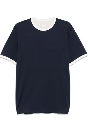 ELEVENTY T-shirt med stribedetalje