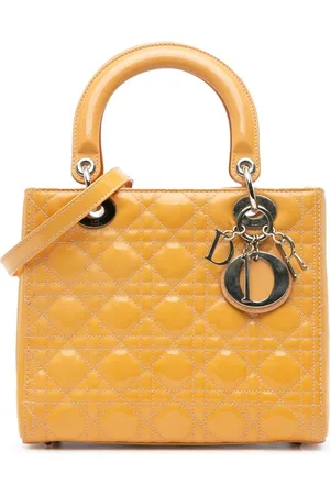 Dior Mellemstor lakeret Cannage Lady Dior satchel-taske fra 2014