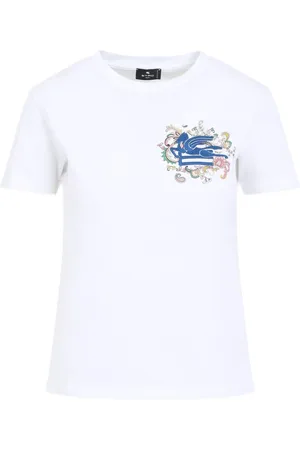 Etro T-shirt med Pegaso-broderi