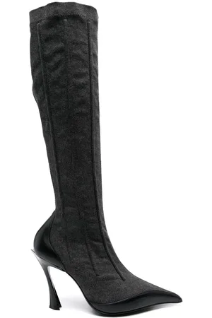 MUGLER 105 mm fang-støvler med dobbelt farve