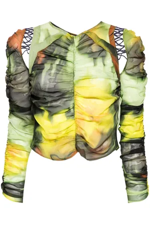Collina Strada Melting bloom Delilah top med samledetalje