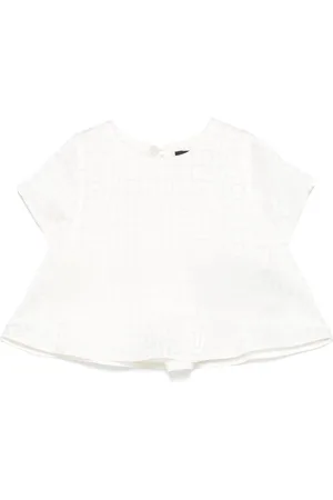 Balmain Polo i silke med jacquard-mønster