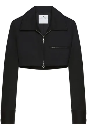 Courrèges Cropped jakke med logoudsmykning