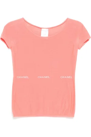CHANEL Strikket top med logo fra 2004