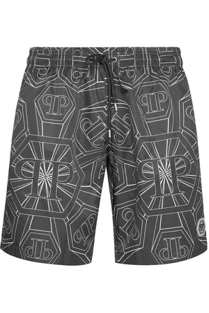 Philipp Plein Badeshorts med monogram