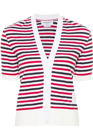 Thom Browne Stribet cardigan i hør