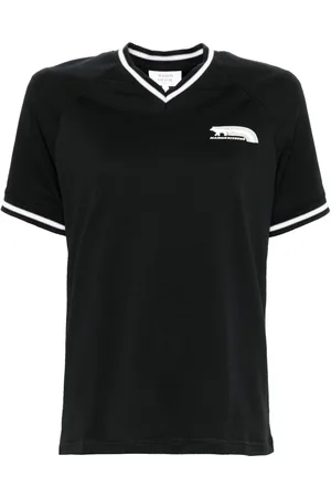 Maison Kitsuné T-shirt med raglanærmer og rævemotiv