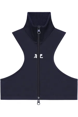 Courrèges Cropped top i scubajersey