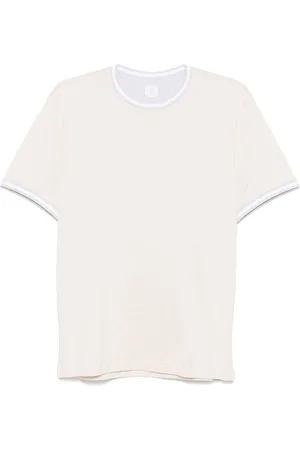 ELEVENTY T-shirt med stribedetalje