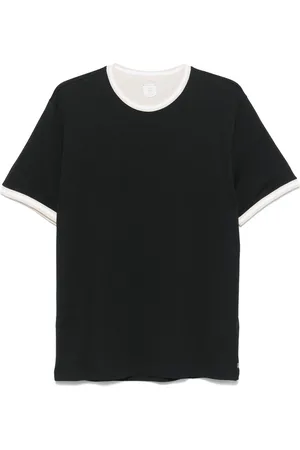ELEVENTY T-shirt med stribet kant