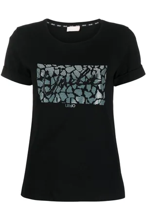 Liu Jo T-shirt i strækbar bomuld med logoudsmykning