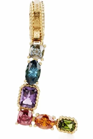 Dolce & Gabbana Rainbow Alphabet L vedhæng i 18 karat guld med flere sten