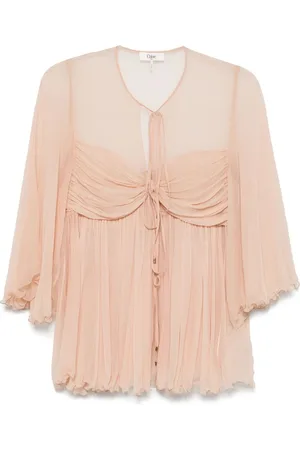 Chloé Silketop med plisserede detaljer