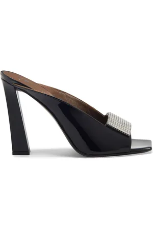 Giuseppe Zanotti Krystaludsmykkede Mya mules i læder