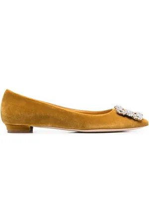 Manolo Blahnik Flade pumps med Hangisi-applikation