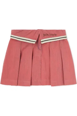 Palm Angels Chambray-nederdel med tryk