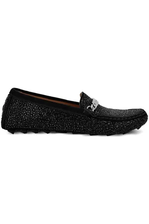 Philipp Plein Loafers med rhinstenudsmykning