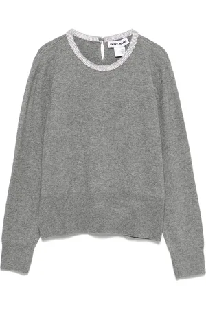 DKNY Sweater med krystaludsmykning