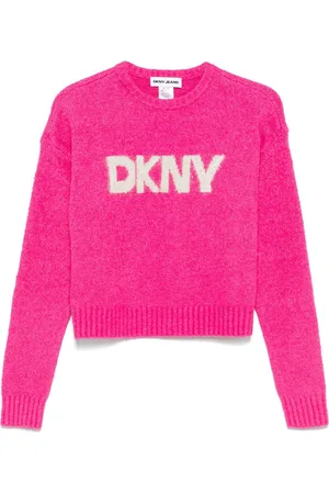 DKNY Sweater med logo i jacquard