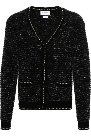 Thom Browne Cardigan i tweed med V-hals