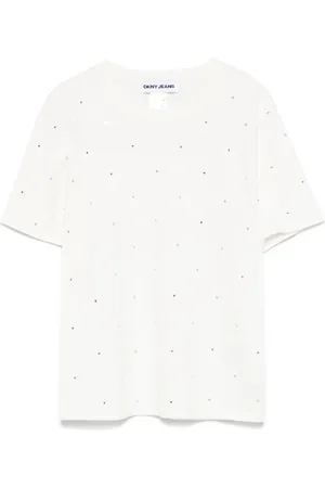 DKNY T-shirt med nitteudsmykning