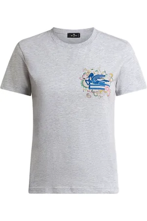 Etro Pegaso T-shirt med broderi
