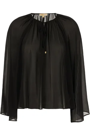 Michael Kors Georgette-bluse med V-hals