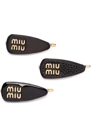 Miu Miu Hårklips med logobogstaver (sæt med tre)