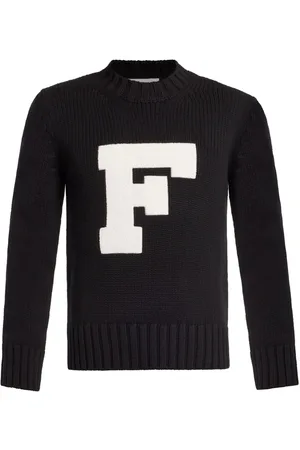 Salvatore Ferragamo Trøje med logo i flock-tekstur