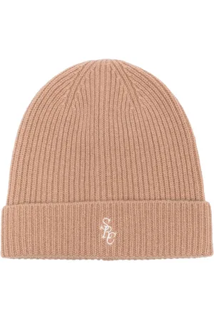 Sporty & Rich Ribstrikket hue med broderet logo