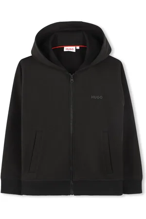 HUGO BOSS Jakke med lynlås og gummi-logo