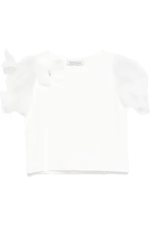 MONNALISA T-shirt med tyl-ærmer