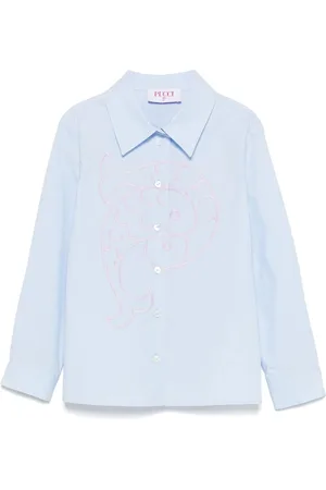 PUCCI Junior Broderet skjorte