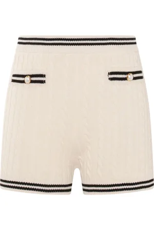 Alessandra Rich Kabelstrikkede shorts
