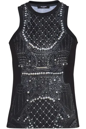 Balmain Tanktop med broderet tryk
