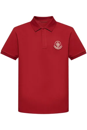 Moncler Polo-skjorte i bomuld med applikation