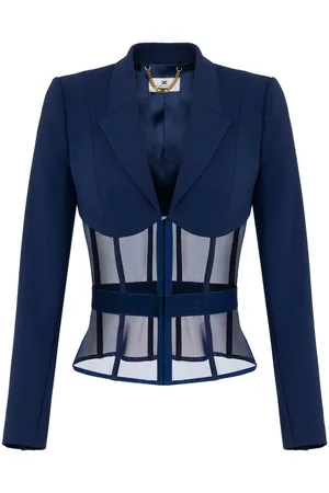 Elisabetta Franchi Blazer i crepe og tyl