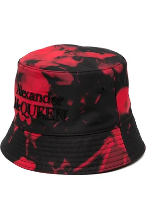 Alexander McQueen Bøllehat med broderet logo