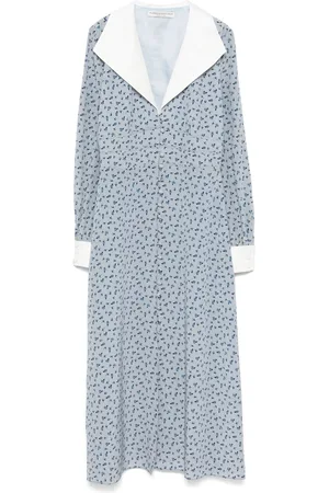 Alessandra Rich Midi-kjole med rosetryk