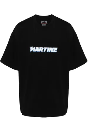 MARTINE ROSE Black T-shirt med korte ærmer