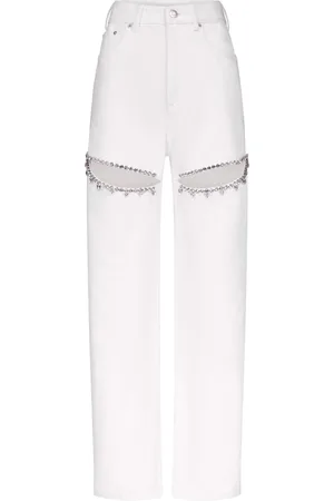 AREA Jeans med krystaludsmykning