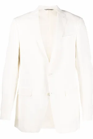 CANALI Enkeltradet blazer i silke og hør