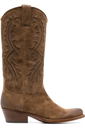 SARTORE 45mm ruskindsstøvler i western-stil