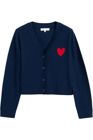 Chinti & Parker Cardigan i uld med hjertemotiv