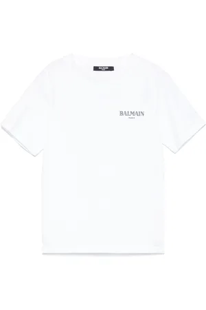 Balmain T-shirt i jersey med gummi-logo