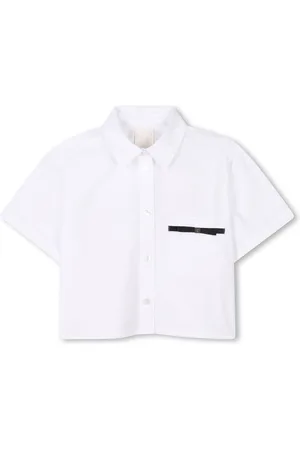 Givenchy Poplin-skjorte med logoplade