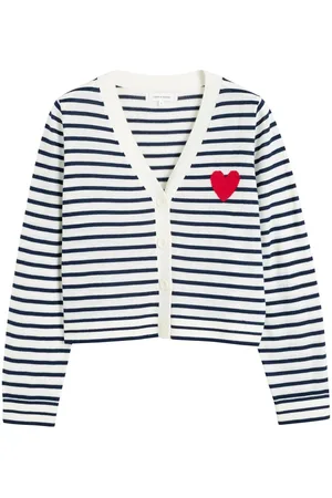 Chinti & Parker Stribet cardigan i merinould
